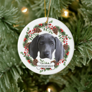 Weimaraner hond Gepersonaliseerd Huisdier Ornament
