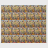 Weimaraner Hond Herfst Oogst Dankdag  Cadeaupapier (Vlak)