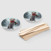 Weimaraner Hond in Sneeuw Kerstmis Handwaaier (Niet-gemonteerd)