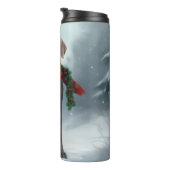 Weimaraner Hond in Sneeuw Kerstmis Thermosbeker (Geroteerd rechts)