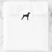 Weimaraner Hond (in zwart) Ronde Sticker (Tas)