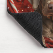Weimaraner Hond Kerst Feestelijk Muismat (Hoek)