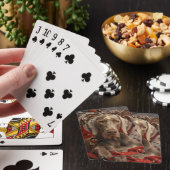 Weimaraner Hond Kerst Feestelijk Pokerkaarten (Insitu)