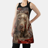 Weimaraner Hond Kerst Feestelijk Schort (Insitu)