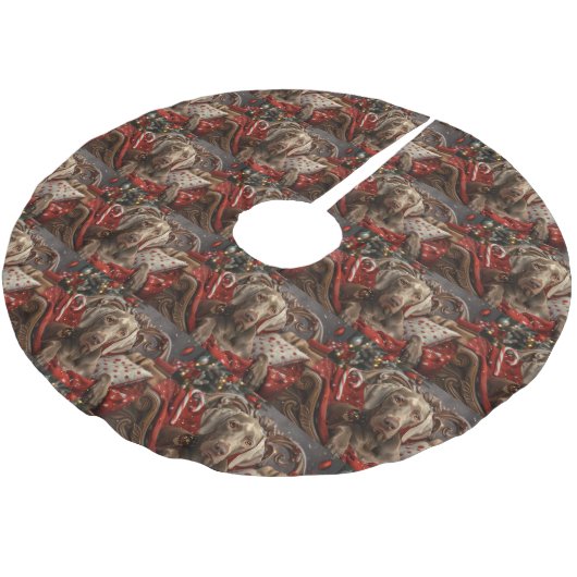 Weimaraner Hond Kerstfeest Kerstboom Rok (Gekanteld)