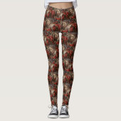 Weimaraner Hond Kerstfeest Leggings (Voorkant)