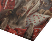 Weimaraner Hond Kerstfeest Snijplank (Hoek)