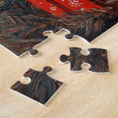 Weimaraner Hond Kerstmis Vintage Strand Legpuzzel (Zijkant)