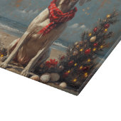 Weimaraner Hond Kerstmis Vintage Strand Snijplank (Hoek)
