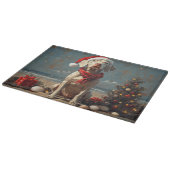Weimaraner Hond Kerstmis Vintage Strand Snijplank (Hoek)