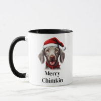 Weimaraner hond kerstmuts Kerstmis
