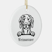 Weimaraner hond ornament (Rechts)
