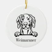 Weimaraner hond ornament (Voorkant)