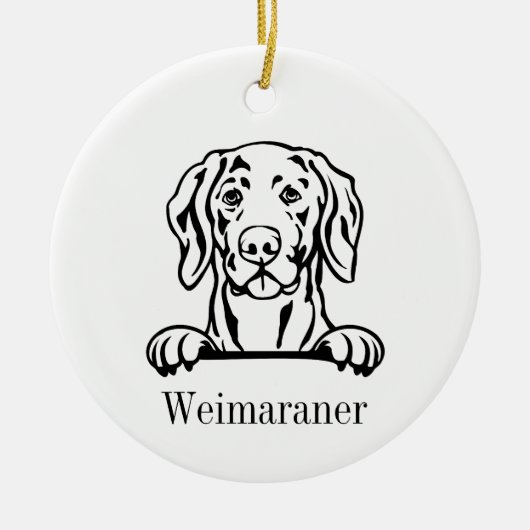 Weimaraner hond ornament (Voorkant)