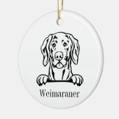 Weimaraner hond ornament (Links)