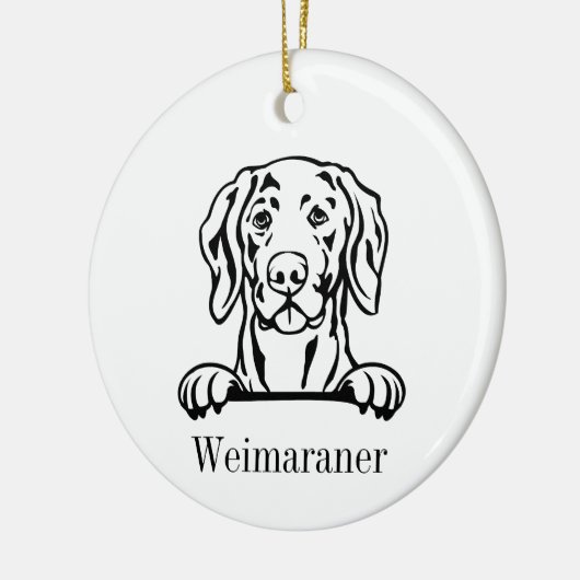 Weimaraner hond ornament (Links)