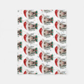 Weimaraner Hond Ras Kerststerren Fleece Deken (Voorkant)