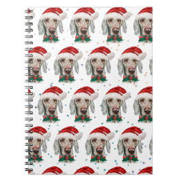 Weimaraner Hond Ras Kerststerren Notitieboek