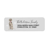 Weimaraner Hond Retouradres Labels (Voorkant)