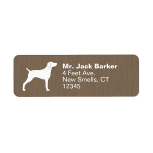 Weimaraner Hond Silhouet Retouradres Labels
