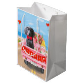 Weimaraner-hond Valentijnsdag vrachtwagen harten Medium Cadeauzakje (Achterkant Gekanteld)