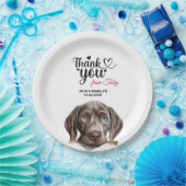 Weimaraner Hondenbruiloft Dank u Papieren Bordje (Feest)