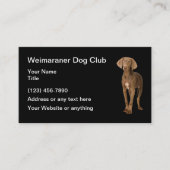 Weimaraner Hondenclub Eenvoudige Visitekaartjes (Voorkant)