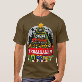 Weimaraner Hondenliefhebbers kerstmis T-shirt