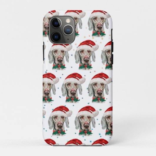 Weimaraner hondenras Kerststerren Case-Mate iPhone Case (Achterkant)