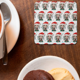 Weimaraner hondenras Kerststerren Kartonnen Onderzetters