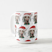 Weimaraner hondenras Kerststerren Koffiemok (Voorkant links)