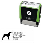 Weimaraner Hondenras Silhouet Retouradres Zelfinktende Stempel (In situ)