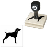 Weimaraner Hondenras Silhouette Rubberstempel (Gestempeld)