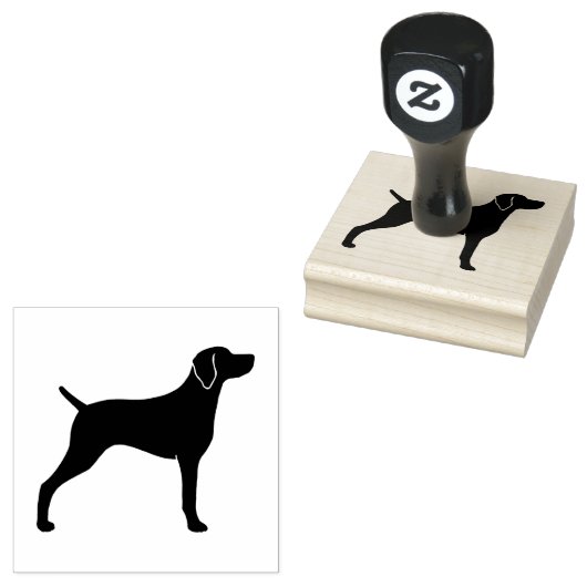 Weimaraner Hondenras Silhouette Rubberstempel (Gestempeld)