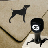 Weimaraner Hondenras Silhouette Rubberstempel