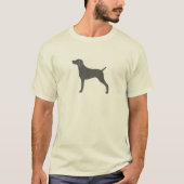 Weimaraner Hondenras Silhouette T-shirt (Voorkant)