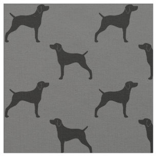 Weimaraner Hondenras Silhouettes Pattered Stof