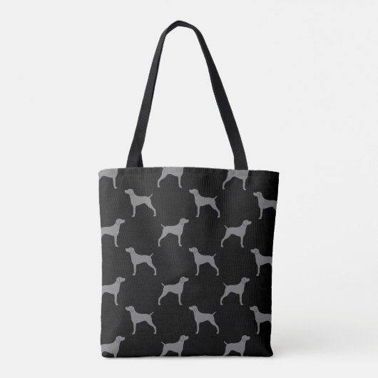 Weimaraner Hondenras Silhouettes Pattered Tote Bag (Achterkant)