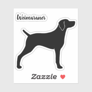 Weimaraner Hondensilhouet Weim Vinyl Sticker