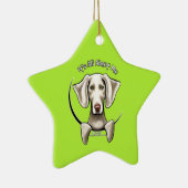 Weimaraner IAAM Keramisch Ornament (Rechts)
