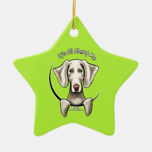 Weimaraner IAAM Keramisch Ornament
