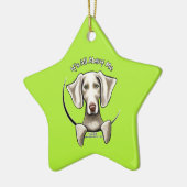 Weimaraner IAAM Keramisch Ornament (Links)