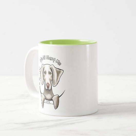 Weimaraner IAAM Tweekleurige Koffiemok (Voorkant links)