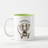 Weimaraner IAAM Tweekleurige Koffiemok (Links)