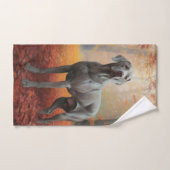 Weimaraner in de herfst laat Herfst inspireren Bad Handdoek (Handdoek)