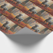 Weimaraner in de herfst laat Herfst inspireren Cadeaupapier (Hoek)