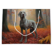 Weimaraner in de herfst laat Herfst inspireren Groot Cadeauzakje (Voorkant)