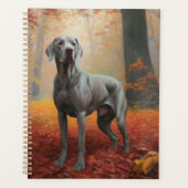 Weimaraner in de herfst laat Herfst inspireren Planner (Voorkant)