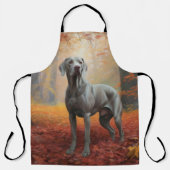 Weimaraner in de herfst laat Herfst inspireren Schort (Voorkant)