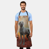 Weimaraner in de herfst laat Herfst inspireren Schort (Gedragen)